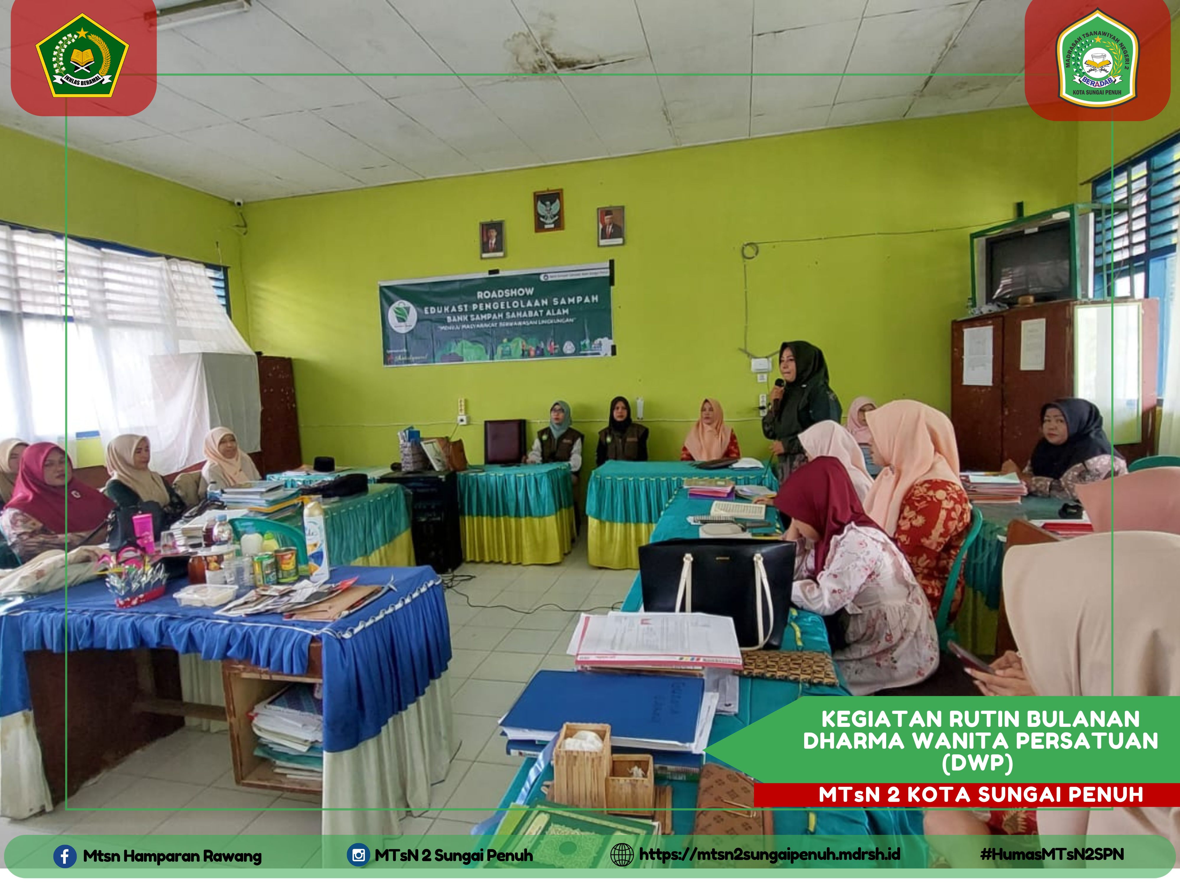 KEGIATAN RUTIN DHARMA WANITA PERSATUAN MTsN 2 KOTA SUNGAI PENUH