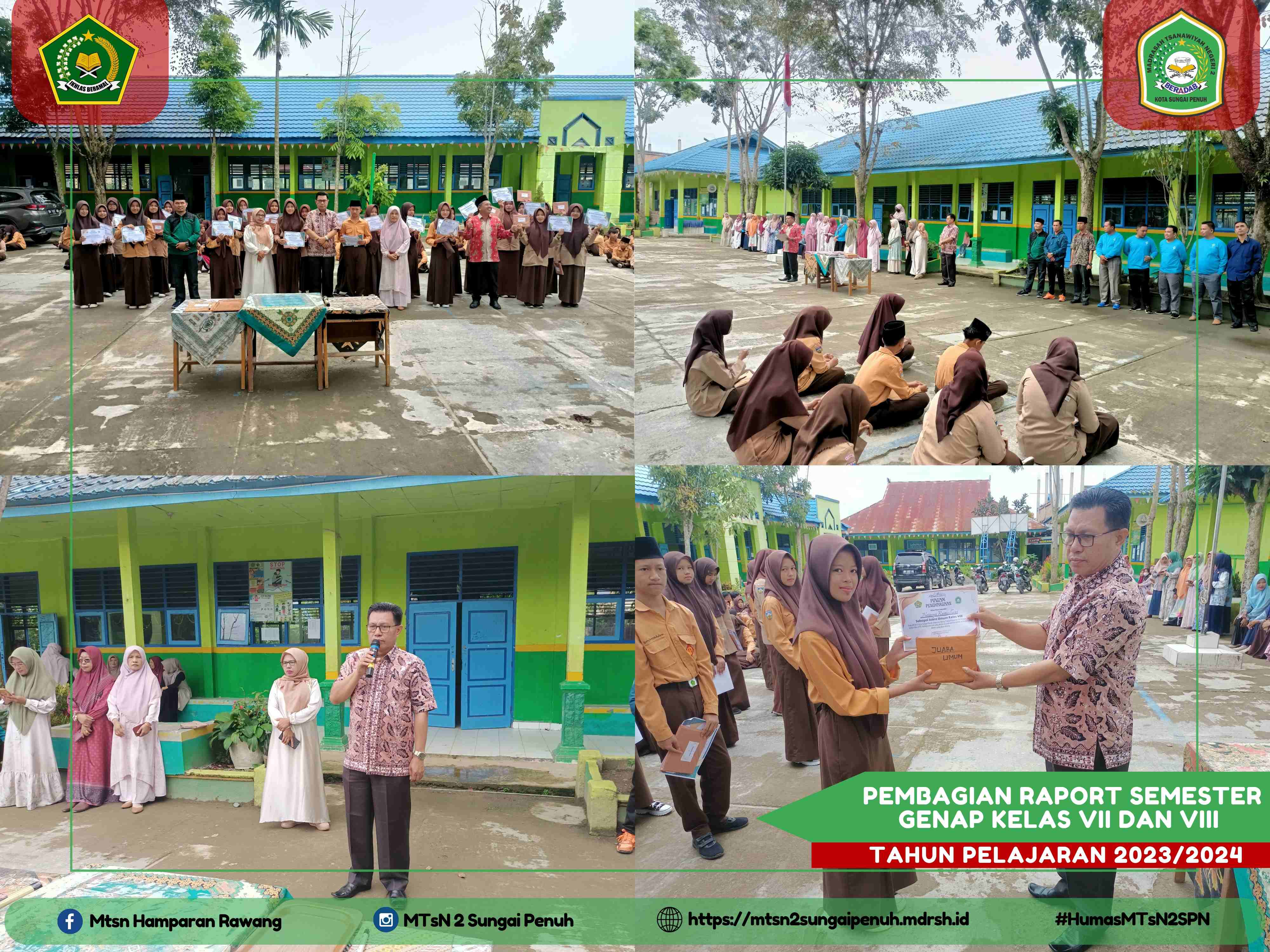 PEMBAGIAN RAPORT SEMESTER GENAP TAHUN 2023/2024 MTsN 2 KOTA SUNGAI PENUH 