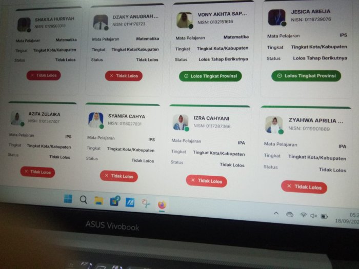 MTsN 2 Sungai Penuh Menyala, Dua Siswa MTsN 2 Sungai Penuh Lolos Olimpiade Madrasah ke Tingkat Provinsi