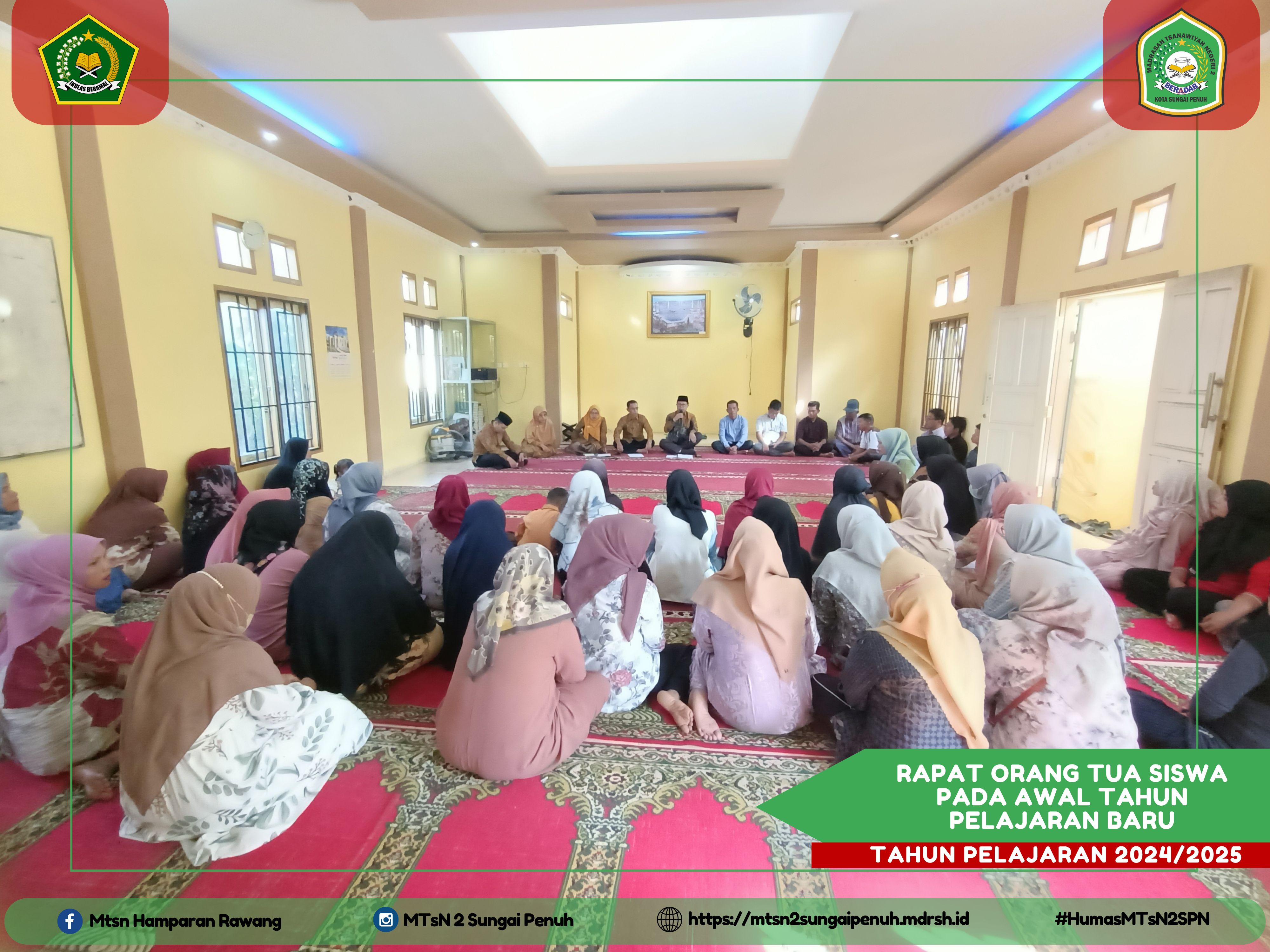 Rapat Orang Tua Siswa Kelas IX MTsN 2 Kota Sungai Penuh