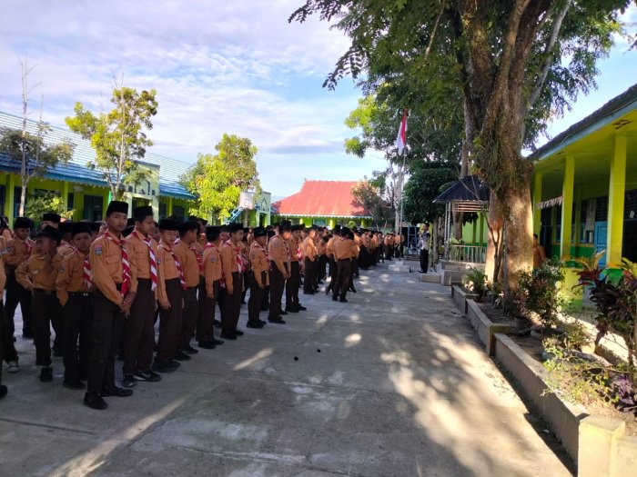 Apel Pagi MTsN 2 Sungai Penuh Sampaikan Pengumuman Pelaksanaan Peringatan Isra Miraj