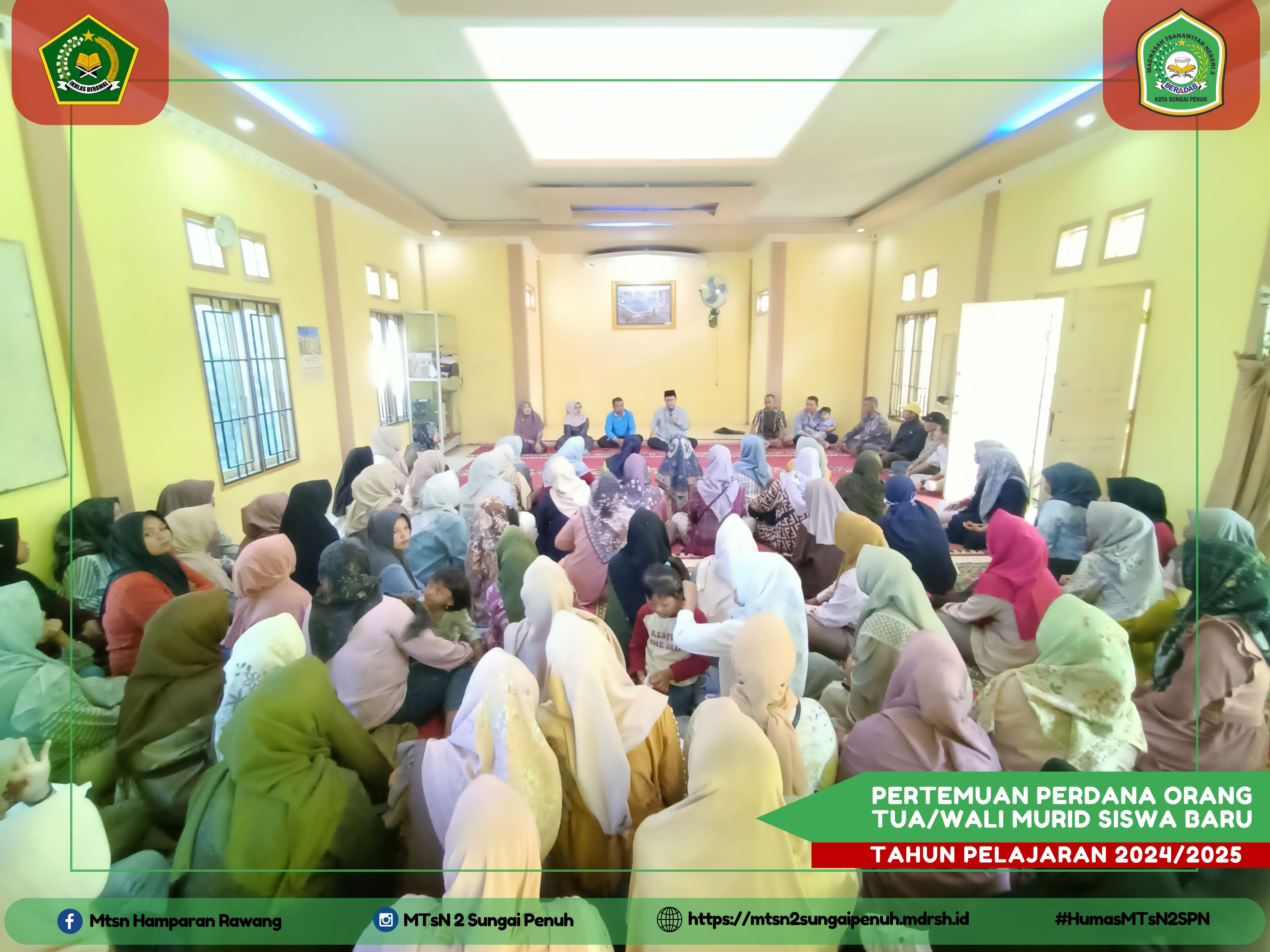 Pertemuan Perdana Orang Tua/Wali Murid Siswa Baru pada Awal Tahun Pelajaran 2024/2025